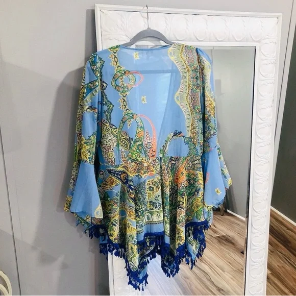 Umgee Assymetrical Hem Kimono - Picture 5 of 5